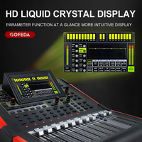 Mezcladora Digital Profesional Gooermi DM12 de 12 Canales, Consola de Mezclas Blanca, Pantalla Táctil de 7 Pulgadas, Controladores Electrónicos, USB, Bluetooth