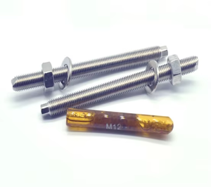 Ancre chimique en acier au carbone zingué M8-M24 avec capsule chimique pour fixation murale en béton - Product Image 5