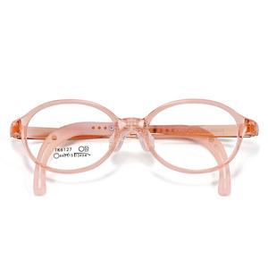 Tk6127 Montures de lunettes ovales pour enfants, monture complète en résine, branches antidérapantes réglables pour enfants - Product Image 1