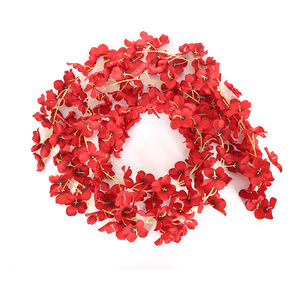 Guirnalda Colgante de Flores Artificiales de Seda con Flores de Cerezo, Decoración para Bodas, Guirnalda Floral Larga para Interiores - Product Image 3