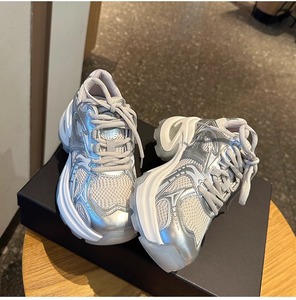 Nuevo Producto 2026, Zapatos Deportivos Casuales Transpirables de Malla Plateada para Mujer, Zapatos para Correr Ligeros y Cómodos - Product Image 4