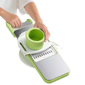 Industrial Kitchen Slicer & Grater Stainless Steel Manual Fruit & <b>Vegetable</b> Tools with Plastic Green <b>Vegetable</b> <b>Cutter</b> - Product Image 5
