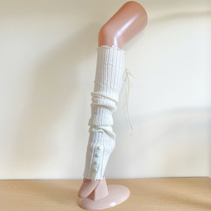 Becotal – chaussettes respirantes en acrylique tricoté, à longs revers, pour femmes et filles, chauffe-chevilles, chauffe-jambes, chaussettes hautes jusqu'aux genoux - Product Image 2