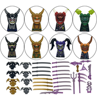 Jouets en gros d'usine : Figurines d'action de la série Ghost Ninja en ABS avec armes et blocs de construction pour enfants