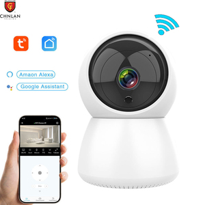 Caméra de surveillance Wi-Fi compacte 2.4G sans fil, caméra de sécurité intelligente Tuya pour intérieur avec suivi automatique et détection de mouvement - Product Image 1