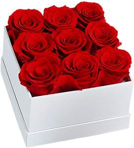 Rosa Eterna para Regalo del Día de la Madre, Rosas de Tacto Real, Rosas de Larga Duración, Flores Preservadas al por Mayor en Caja Cuadrada - Product Image 1