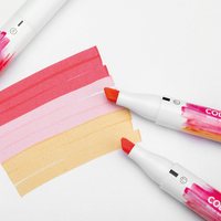 Marqueurs d'art permanents à double pointe à base d'alcool STA Factory Spot Wholesale – Ensemble de stylos de peinture colorés pour enfants à pointes biseautées/fines