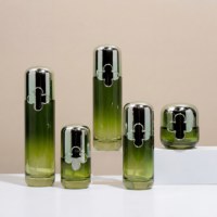 Ensemble de beauté de luxe en forme de trèfle à quatre feuilles, crème pour les yeux, lotion, eau, pots en verre de qualité supérieure, impression à l'écran, capacité de 120 ml