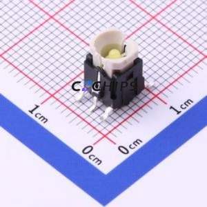K6-6270S01 Tactile Switch SMD Switch ( Operating Force: 1.6N )( Mounting Type: Vertical Mount )( Switch Length: 6.5mm ) - Product Image 1