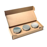 Boîte de courrier en papier ondulé et personnalisé, avec insertion, pour bougies multiples en verre, blanc, 50 unités