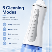 Hydropulseur Portable Sans Fil OEM/ODM 350ml Étanche IPX7 Rechargeable USB 5 Modes Nettoyeur Dentaire Domestique