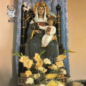 Por encargo religión fibra de vidrio Virgen María estatua tallada a mano figura Virgen María estatuas - Product Image 2
