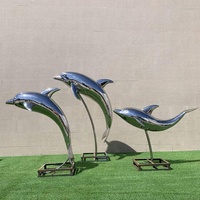 Sculpture de poisson en acier inoxydable Statue de poisson à vendre