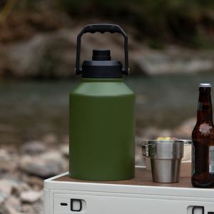 Bouteille d'eau isotherme en acier inoxydable de 128 oz (un gallon) avec paille, double paroi sous vide - Product Image 4
