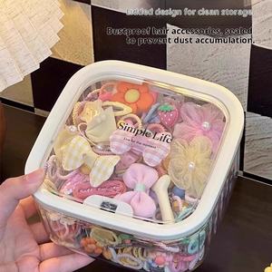 Boîte de rangement d'accessoires de cheveux pour enfants en plastique de grande capacité pour les épingles <span class=keywords><strong>à</strong></span> cheveux des filles Headropes <span class=keywords><strong>Bijoux</strong></span> Little Girl's Hair Headwear - Product Image 6