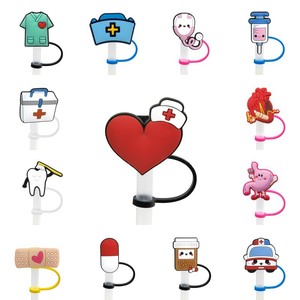 Nouveaux charms décoratifs en PVC pour pailles, 10 mm, écologiques, compatibles avec les tasses et les tapis de bar, pour décorations de fête - Product Image 1