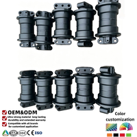 Rouleau inférieur pour excavatrice, bulldozer, chenillard, 1/50 tonne, double lèvre, joint flottant, acier forgé, personnalisé OEM/ODM HRC52-58