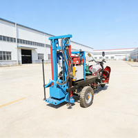 Foreuse diesel portable à faible bruit montée sur tricycle avec moteur, profondeur max. 300 m pour l'approvisionnement en eau résidentiel