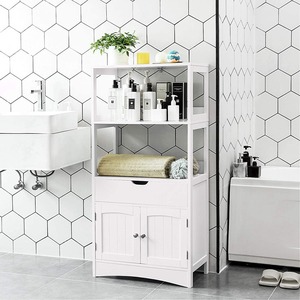 <span class=keywords><strong>VASAGLE</strong></span> Salle De Bains Entrée <span class=keywords><strong>Cuisine</strong></span> Salon Blanc Grande Armoire avec Tiroir Double Portes - Product Image 4