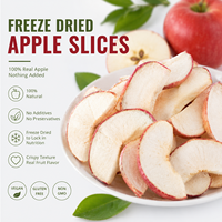Tranches et dés de pomme lyophilisées FD 100% naturelles, en poudre, préservées à l'eau, emballage sous vide en vrac, OEM, vente en gros, pour céréales, boulangerie et snacks