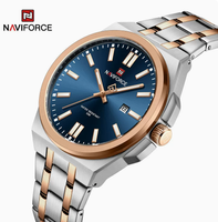 NAVIFORCE 9226 Montres pour hommes à quartz, bracelet en acier inoxydable, design classique orné, nouvelle collection, qualité supérieure, vente en gros directe usine, en stock