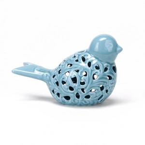 Oiseau de Chant en Céramique Fantaisiste pour Table avec Détails Découpés Complexes pour Ajouter de l'Éclat à N'importe Quelle Pièce - Product Image 1
