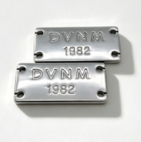 Plaques Métalliques Personnalisées Gravées en Or Rose pour Vêtements, Chapeaux, Vestes, Jeans, Chaussettes