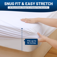 Protège-matelas respirant et doux en TPU, antibactérien, imperméable, silencieux, en bambou biologique, certifié Oeko-Tex