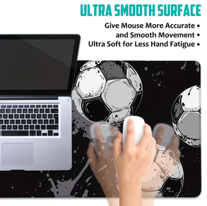 Alfombrilla de Ratón Grande para Juegos y Oficina, Diseño Negro Vibrante, Ideal para Adolescentes, Novios y Novias - Product Image 4