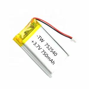 OEM שירות 752540 3.7v 800mah נטענת ליתיום פולימר Lipo סוללה