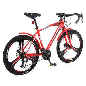 Vélo de course sur route ultra rapide, résistant au vent, guidon basculant, freins à disque doubles, 21 vitesses, vélo de route ultra léger en acier carbone - Product Image 3