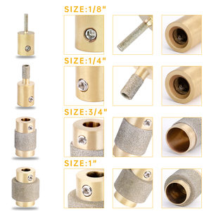 Broca de cabezal de molienda de 1/4 pulgadas, broca de amoladora de grano regular de 3/4 pulgadas, broca de amoladora recubierta de diamante de 1 pulgada para máquina amoladora de vidrio - Product Image 3