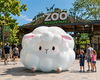 Mouton gonflable personnalisé pour l'affichage dans les centres commerciaux, les activités de festival, la décoration de promotion de marque