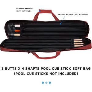 Muestra Gratuita, Venta al por Mayor de Fábrica, Entrega Rápida, Bolsa para Taco de Billar de Nueve Bolas, Estuche para Taco de Billar de 1/2, 6 Orificios, Acolchado Grueso y Suave con Correa Cruzada - Product Image 5