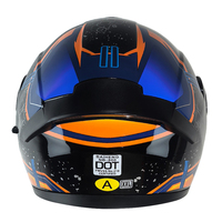 Casque de moto intégral modulaire ABS avec décalcomanie Dusk - Prêt à l'emploi - Unisexe - Vente directe usine