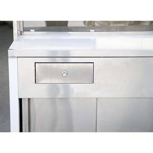 Puesto de Comida Móvil con Ruedas, Gabinete de Acero Inoxidable, Puesto de Venta Ambulante con Vidrio o PMMA para Mercado Nocturno - Product Image 2