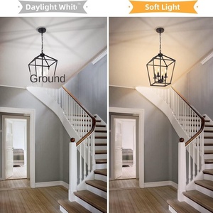 Lustre rétro américain en fer forgé à 4 têtes pour comptoir de café et salon à LED - Product Image 5