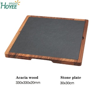 Planche à fromage en bois d'acacia noir, plastique de service de <span class=keywords><strong>cuisine</strong></span>, charope - Product Image 4