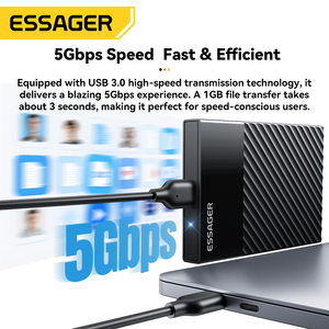Essager ES-YP02 <span class=keywords><strong>USB</strong></span> <span class=keywords><strong>3.0</strong></span> Để <span class=keywords><strong>Micro</strong></span> B 5Gbps Tốc Độ Cao 2.5 Inch <span class=keywords><strong>SATA</strong></span> SSD HDD Bên Ngoài Ổ Cứng Bao Vây Cho Máy Tính Xách Tay - Product Image 2