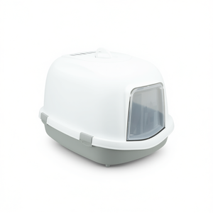 Bac à litière pour chat Primo Xxl avec couvercle 56 x 47 x 71 cm gris blanc - Product Image 2