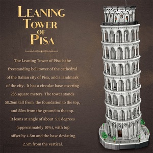 7600 Pezzi 110cm/44in Reobrix 66025 Torre di Pisa MOC Architettura Scena Urbana Blocchi da Costruzione di Famosi Edifici Storici - Product Image 3