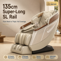 Sillón de Masaje de Lujo para Tejido Profundo, Mecanismo Fascial 3D, Amasamiento Corporal Completo, Terapia de Calor, Gravedad Cero, OEM
