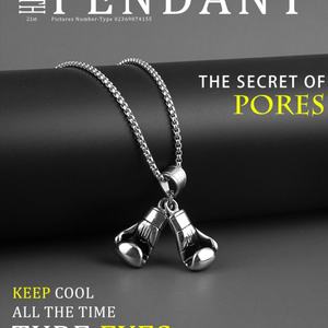 Collier Pendentif Double Gant de Boxe Personnalisé en Acier Inoxydable pour Fournisseur de Bijoux, Colliers Sportifs et de Fitness - Product Image 2