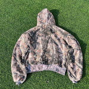 Sudaderas con capucha recortadas de camuflaje de gran tamaño sin cordón de impresión digital de alta calidad personalizada del fabricante - Product Image 5