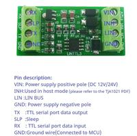 LIN 2,1/SAE J2602 Transceptor Módulo de bus LIN Controlador de protocolo maestro-esclavo 20KBD UART TTL232 RS485 K-line Can Analizador de datos
