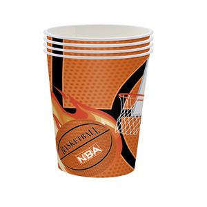 Assiettes en carton Slam de basketball, rondes de 7 pouces, pour fête d'anniversaire - Product Image 3
