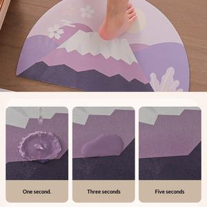 <span class=keywords><strong>Tapis</strong></span> <span class=keywords><strong>de</strong></span> <span class=keywords><strong>bain</strong></span> absorbant l'eau en cuir PU lavable et diatomite, design moderne pour salle <span class=keywords><strong>de</strong></span> <span class=keywords><strong>bain</strong></span> et entrée, avec drainage - Product Image 2