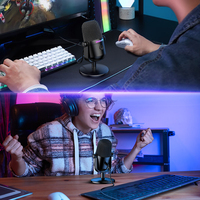 ONIKUMA M830 Microphone de jeu Haut-parleur RGB pour PC Ordinateur Streaming Enregistrement Microphone antibruit
