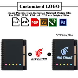 Wholesale Printed Notepad with Pen <b>Sticky</b> <b>Note</b> Kraft Paper Promo Business Gift Spiral Coil Notebook Notepad With Custom Logo - Product Image 3