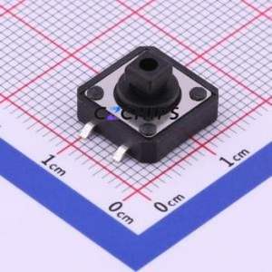 TS-1103ST-B-B Tactile Switch SMD-4P,12x12mm Switch Single Pole Single Throw Rectangle Button 1.6N Vertical Mount - Product Image 1